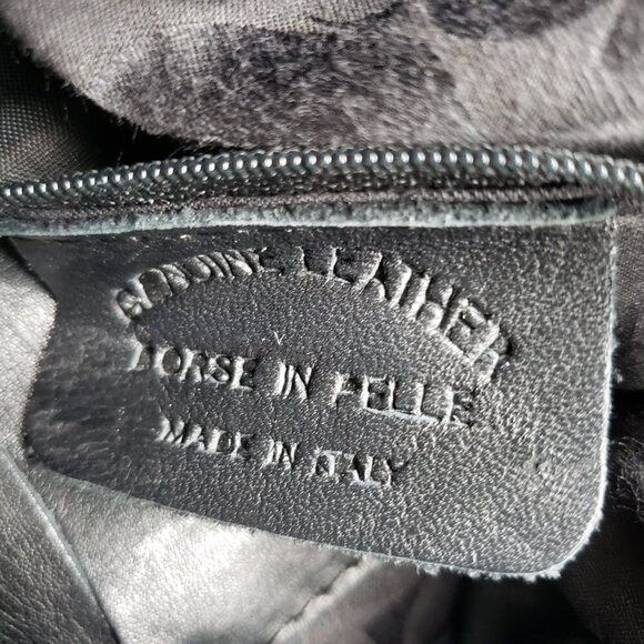 Crossbody Hobo 2 in 1 BORSE in PELLE Made in Italy Purse Bag Black Brown Leather - Picture 13 of 14